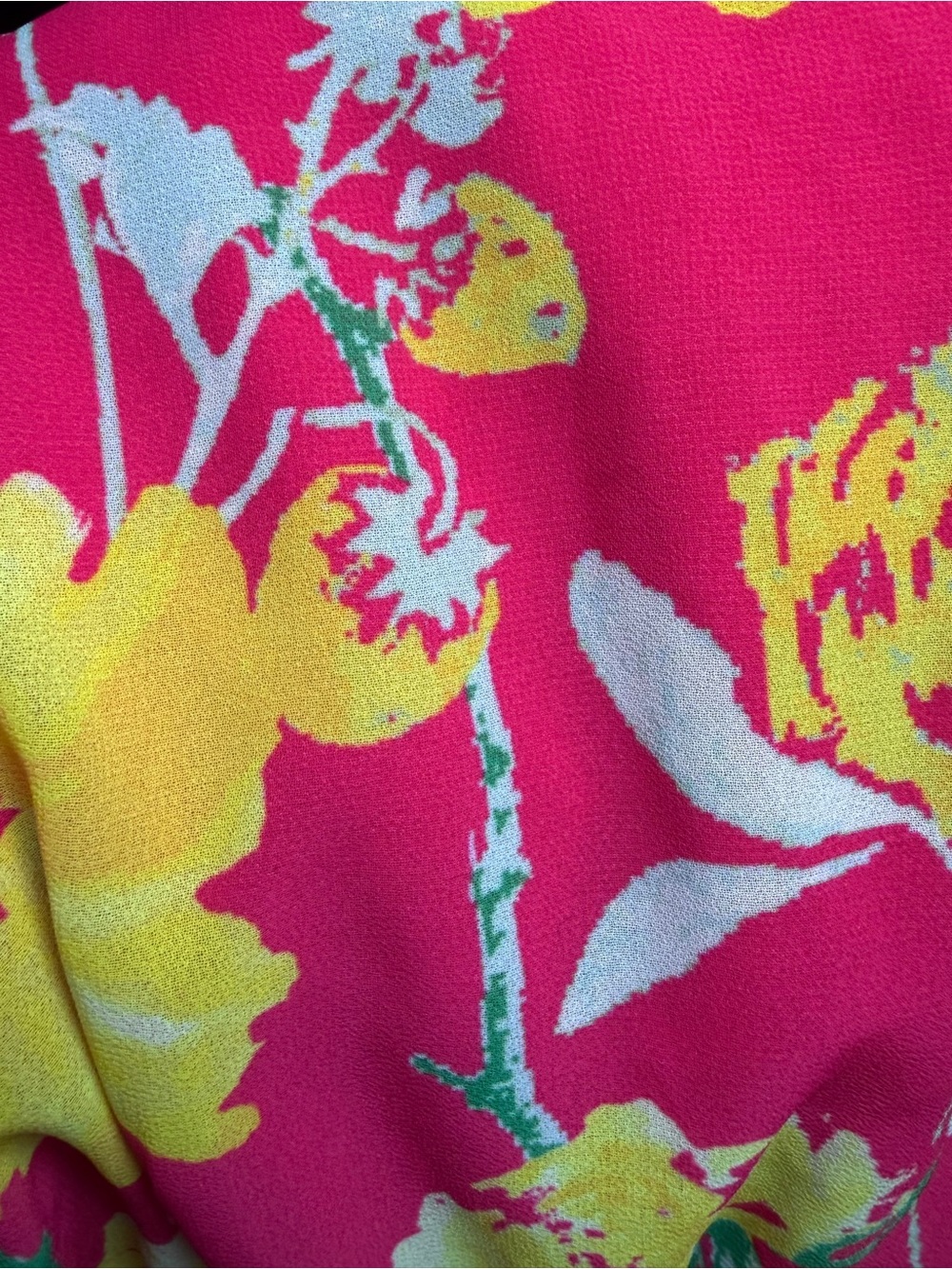 Flying Tomato Floral Bell Sleeve Romper Pink Yellow Large - Picture 6 of 6